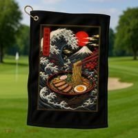 Japanese Ramen Kawaii Anime Golf Towel thumb 1