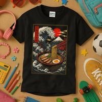 Japanese Ramen Kawaii Anime Kids T-Shirt thumb 3