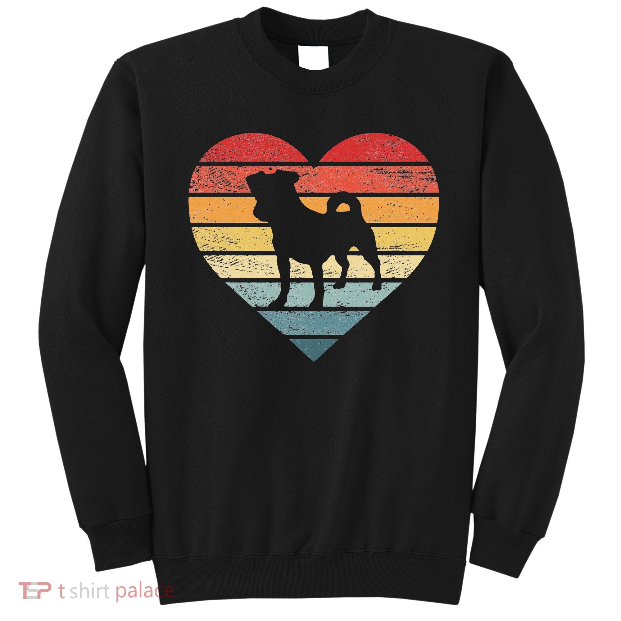 Jack Russell Lover Owner Gifts Retro Sunset Dog Mom Dad Sweatshirt
