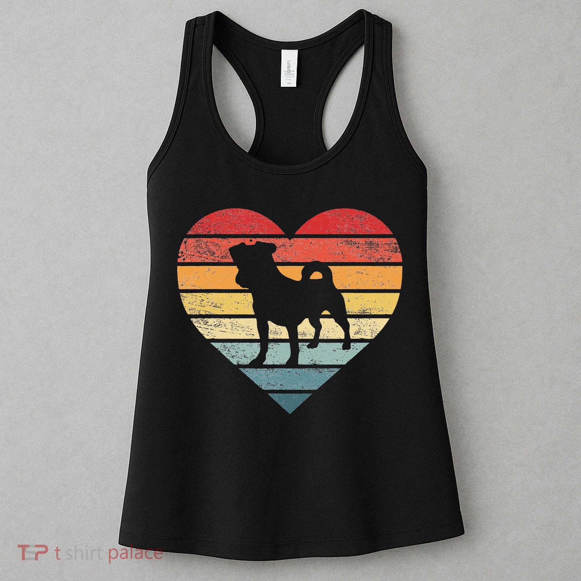 Jack Russell Lover Owner Gifts Retro Sunset Dog Mom Dad Women's Tank Top