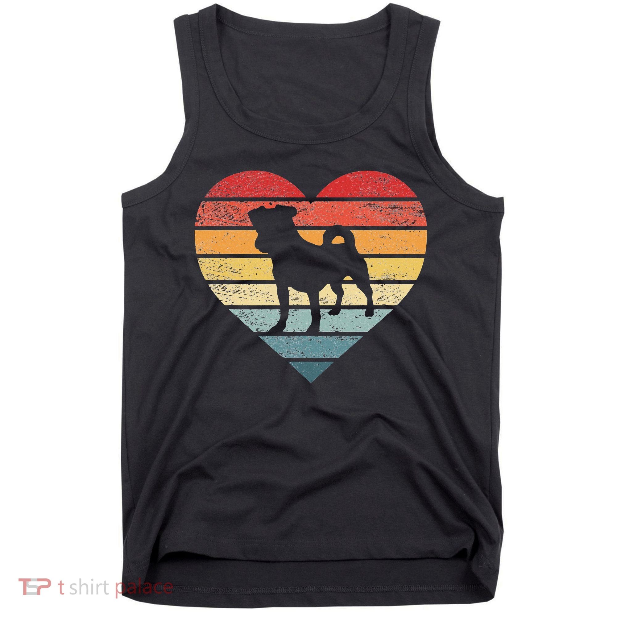 Jack Russell Lover Owner Gifts Retro Sunset Dog Mom Dad Tank Top