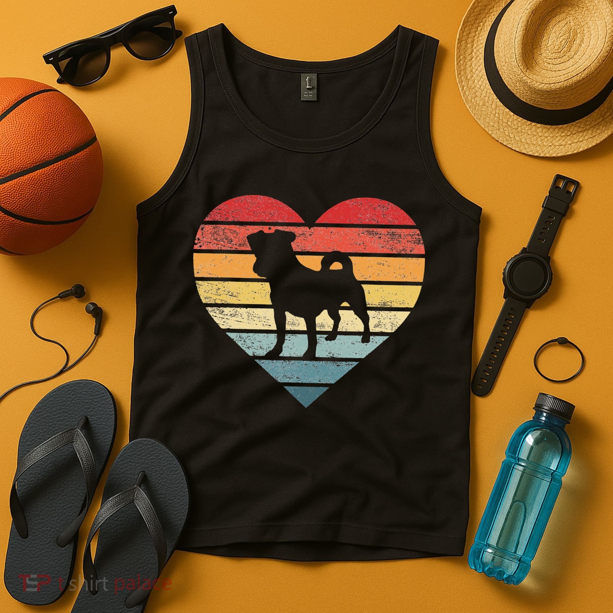Jack Russell Lover Owner Gifts Retro Sunset Dog Mom Dad Tank Top