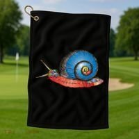 Just Really Like Snails Snail Lover Great Gift Golf Towel thumb 1