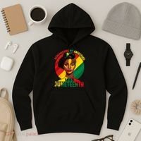 Juneteenth Remebering My Ancestors Black Hoodie thumb 3