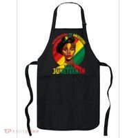 Juneteenth Remebering My Ancestors Black Apron thumb 0