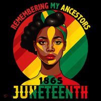 Juneteenth Remebering My Ancestors Black Coaster thumb 2