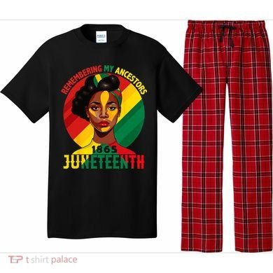 Juneteenth Remebering My Ancestors Black Pajama Set