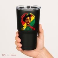 Juneteenth Remebering My Ancestors Black Tumbler thumb 2