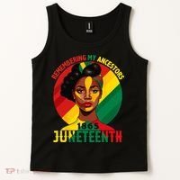 Juneteenth Remebering My Ancestors Black Tank Top thumb 2