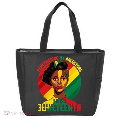Juneteenth Remebering My Ancestors Black Tote Bag