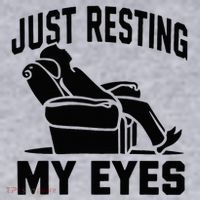 Just Resting My Eyes Dad Recliner Fathers Im Not Sleeping Women's Sweatshirt thumb 2