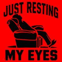Just Resting My Eyes Dad Recliner Fathers Im Not Sleeping Santa Hat thumb 1