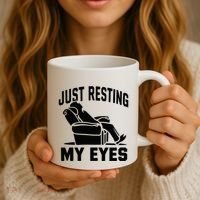 Just Resting My Eyes Dad Recliner Fathers Im Not Sleeping Coffee Mug thumb 3