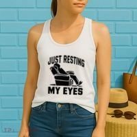 Just Resting My Eyes Dad Recliner Fathers Im Not Sleeping Women's Tank Top thumb 2