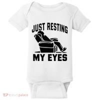 Just Resting My Eyes Dad Recliner Fathers Im Not Sleeping Baby Bodysuit thumb 0