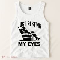 Just Resting My Eyes Dad Recliner Fathers Im Not Sleeping Tank Top thumb 2