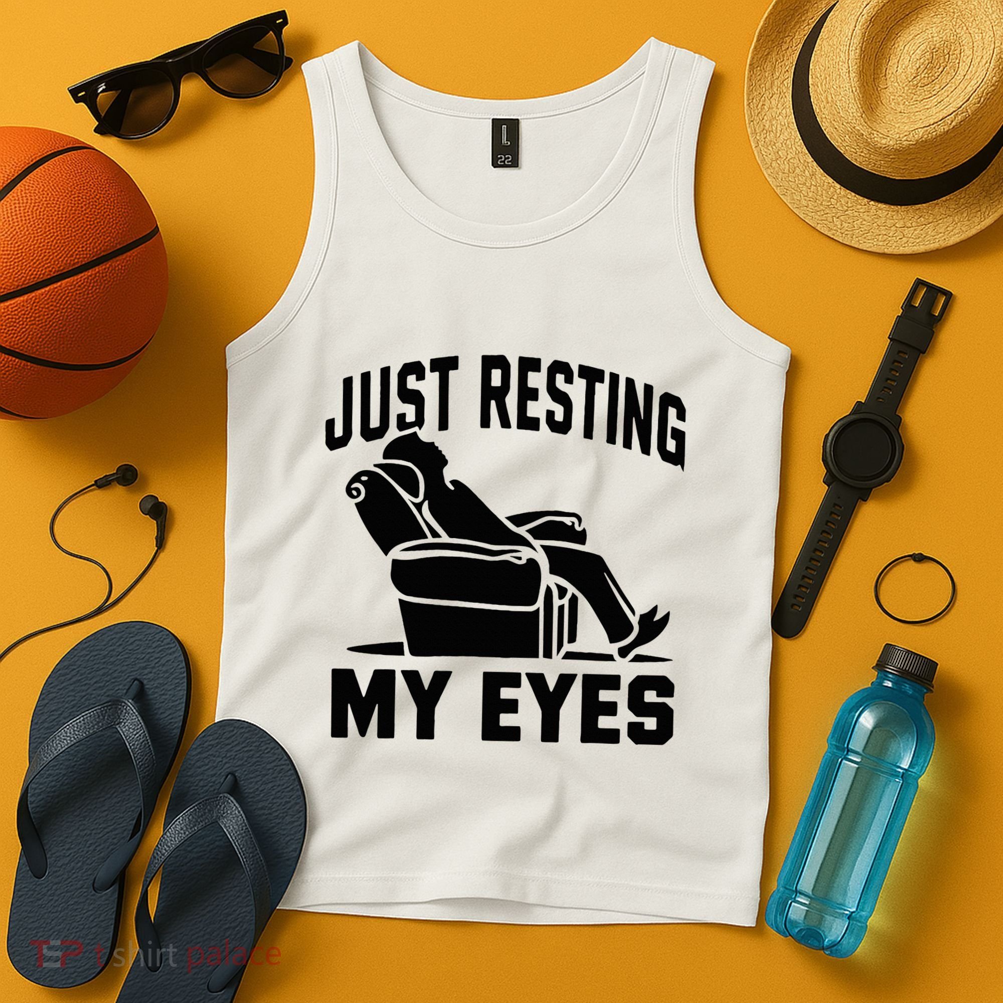 Just Resting My Eyes Dad Recliner Fathers Im Not Sleeping Tank Top