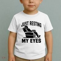 Just Resting My Eyes Dad Recliner Fathers Im Not Sleeping Toddler T-Shirt thumb 2