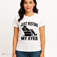 Just Resting My Eyes Dad Recliner Fathers Im Not Sleeping Women's T-Shirt thumb 4