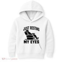 Just Resting My Eyes Dad Recliner Fathers Im Not Sleeping Kids Hoodie thumb 0