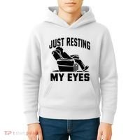 Just Resting My Eyes Dad Recliner Fathers Im Not Sleeping Kids Hoodie thumb 4