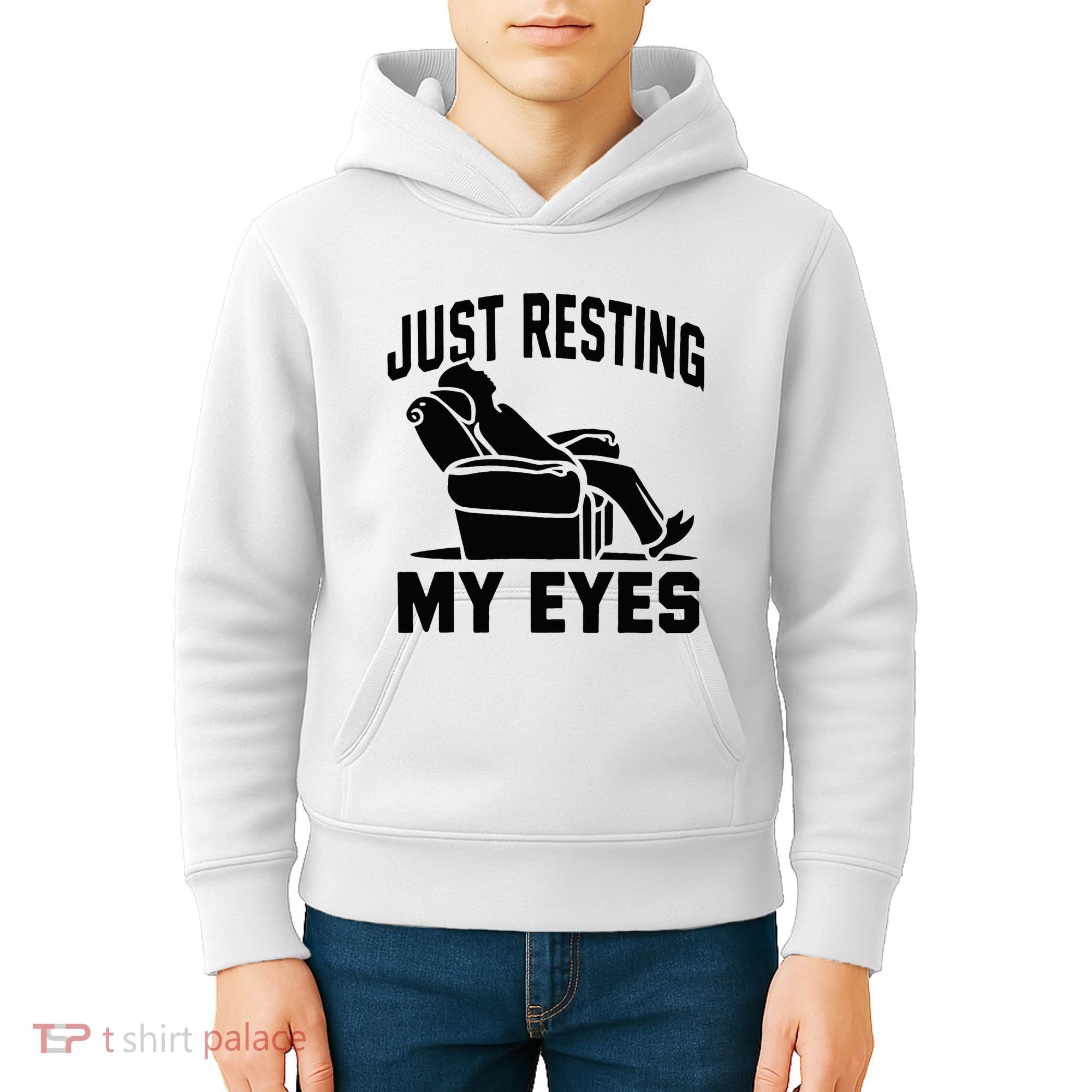 Just Resting My Eyes Dad Recliner Fathers Im Not Sleeping Kids Hoodie