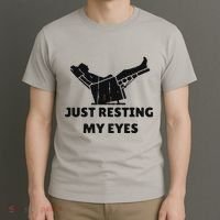 Just Resting My Eyes Funny Dad Recliner Happy FatherS Day T-Shirt thumb 3
