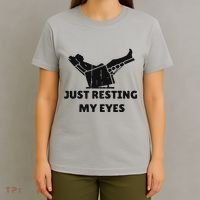 Just Resting My Eyes Funny Dad Recliner Happy FatherS Day T-Shirt thumb 4