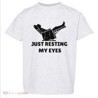 Just Resting My Eyes Funny Dad Recliner Happy FatherS Day Toddler T-Shirt thumb 0