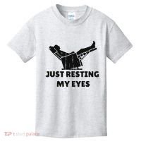 Just Resting My Eyes Funny Dad Recliner Happy FatherS Day Kids T-Shirt thumb 0