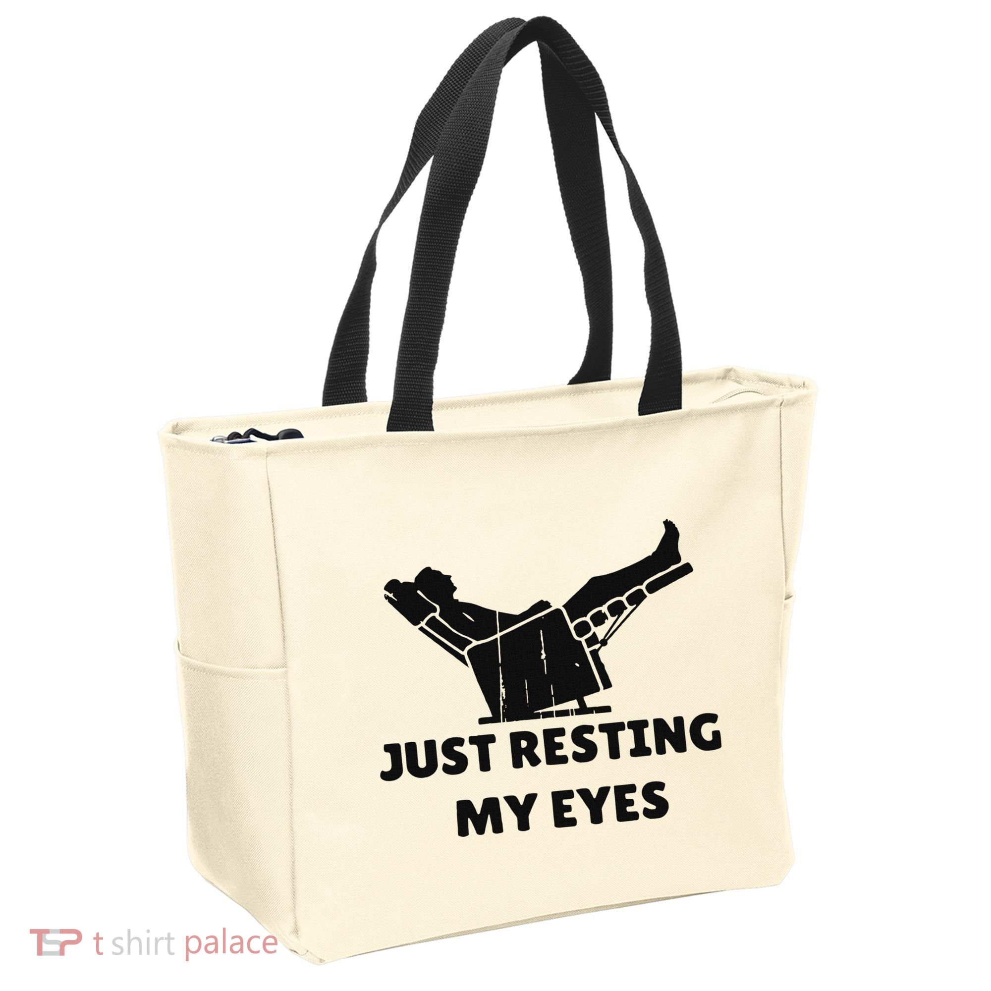 Just Resting My Eyes Funny Dad Recliner Happy FatherS Day Tote Bag