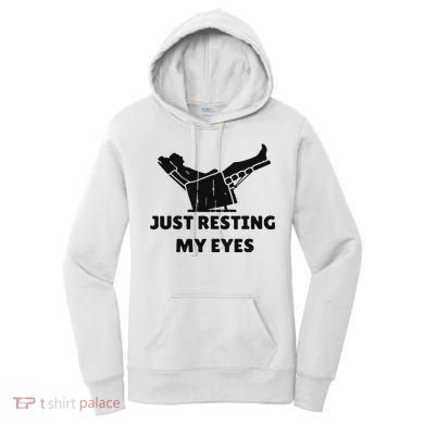 Just Resting My Eyes Funny Dad Recliner Happy FatherS Day Women's Hoodie