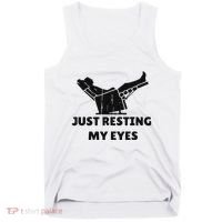 Just Resting My Eyes Funny Dad Recliner Happy FatherS Day Tank Top thumb 0