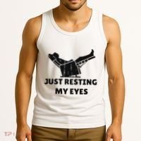 Just Resting My Eyes Funny Dad Recliner Happy FatherS Day Tank Top thumb 3