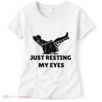 Just Resting My Eyes Funny Dad Recliner Happy FatherS Day Women's T-Shirt thumb 0