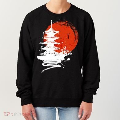 Japanese Red Moon Women's Sweatshirt