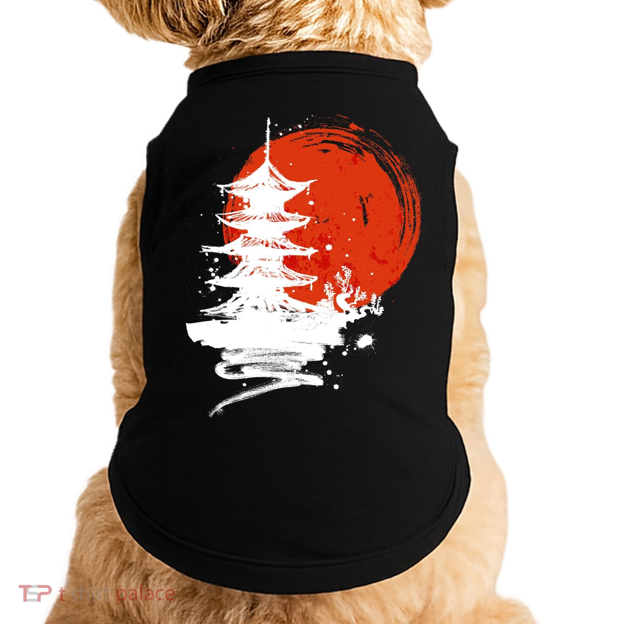 Japanese Red Moon Doggie Tank