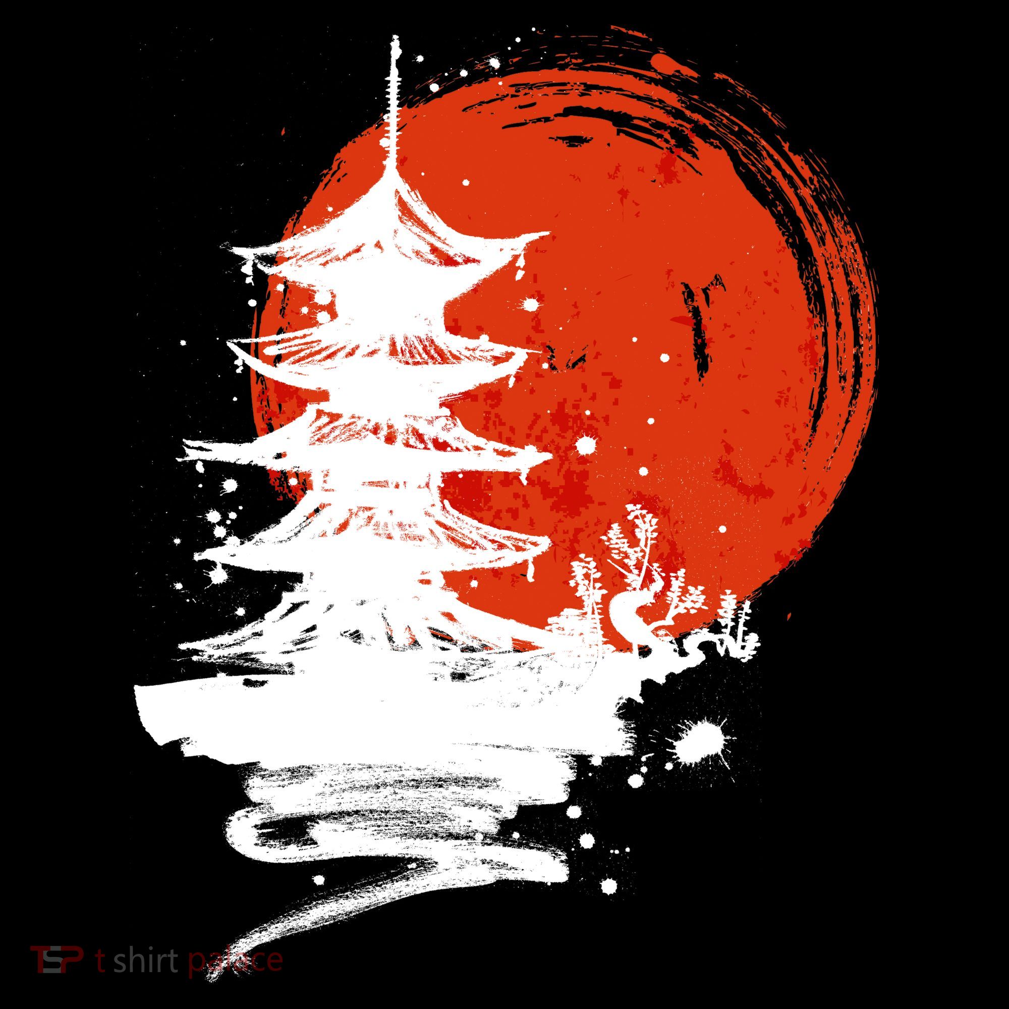 Japanese Red Moon Doggie Tank
