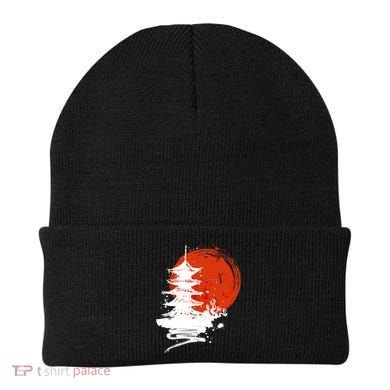 Japanese Red Moon Beanie