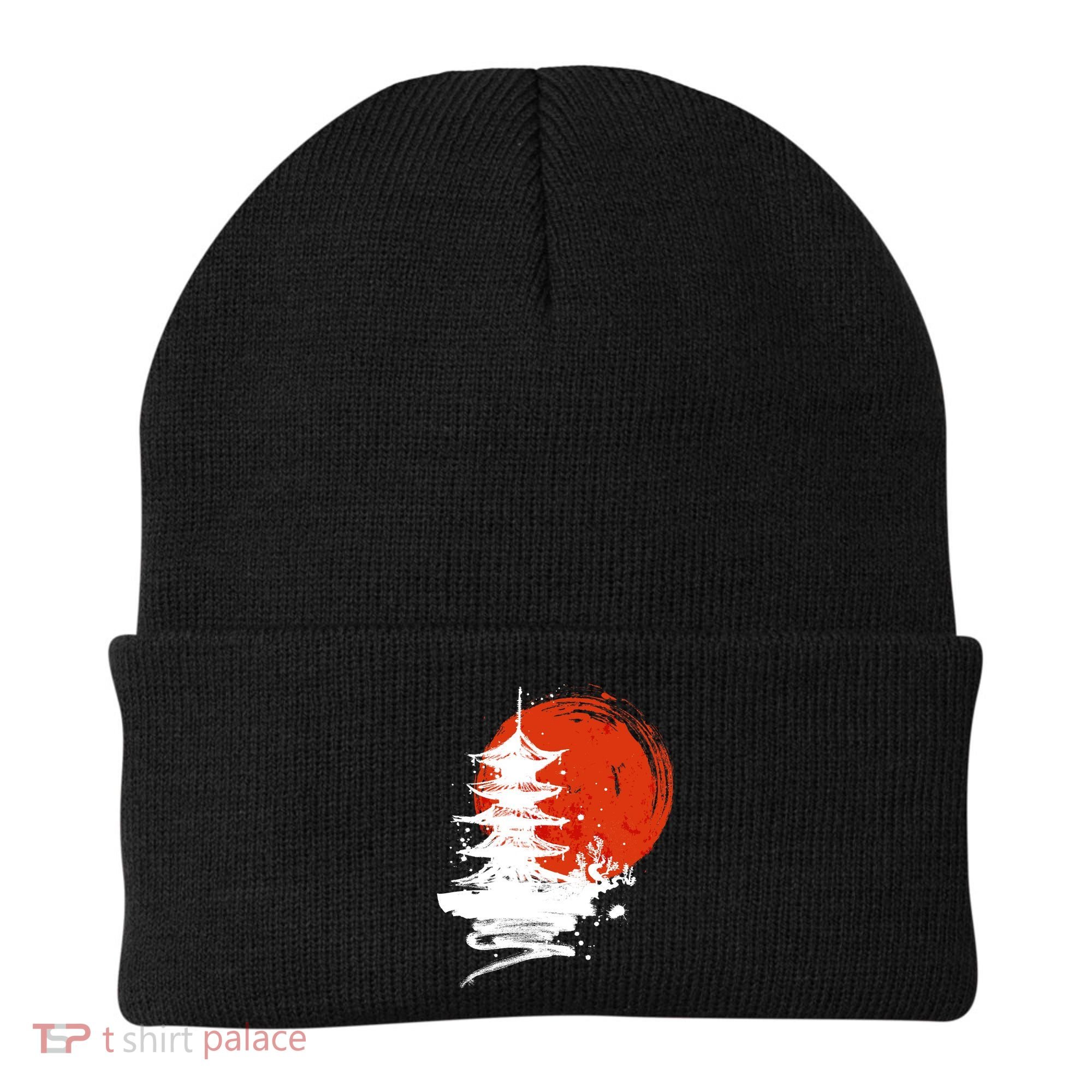 Japanese Red Moon Beanie