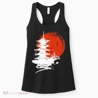 Japanese Red Moon Women's Tank Top thumb 0