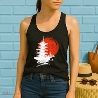 Japanese Red Moon Women's Tank Top thumb 2
