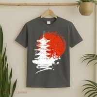 Japanese Red Moon T-Shirt thumb 2