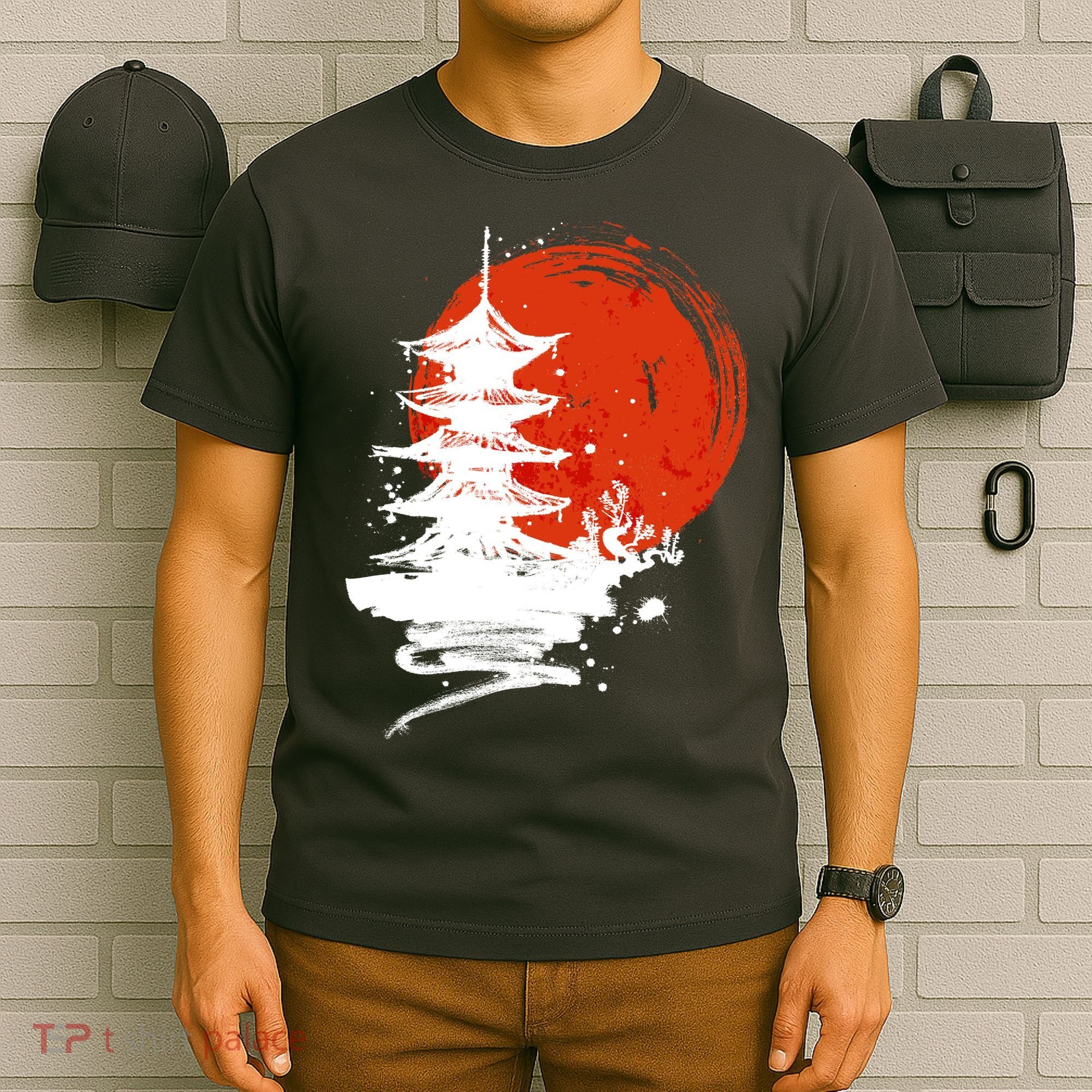 Japanese Red Moon T-Shirt