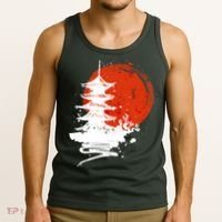 Japanese Red Moon Tank Top thumb 3