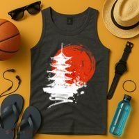 Japanese Red Moon Tank Top thumb 4