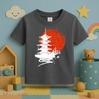 Japanese Red Moon Toddler T-Shirt thumb 3
