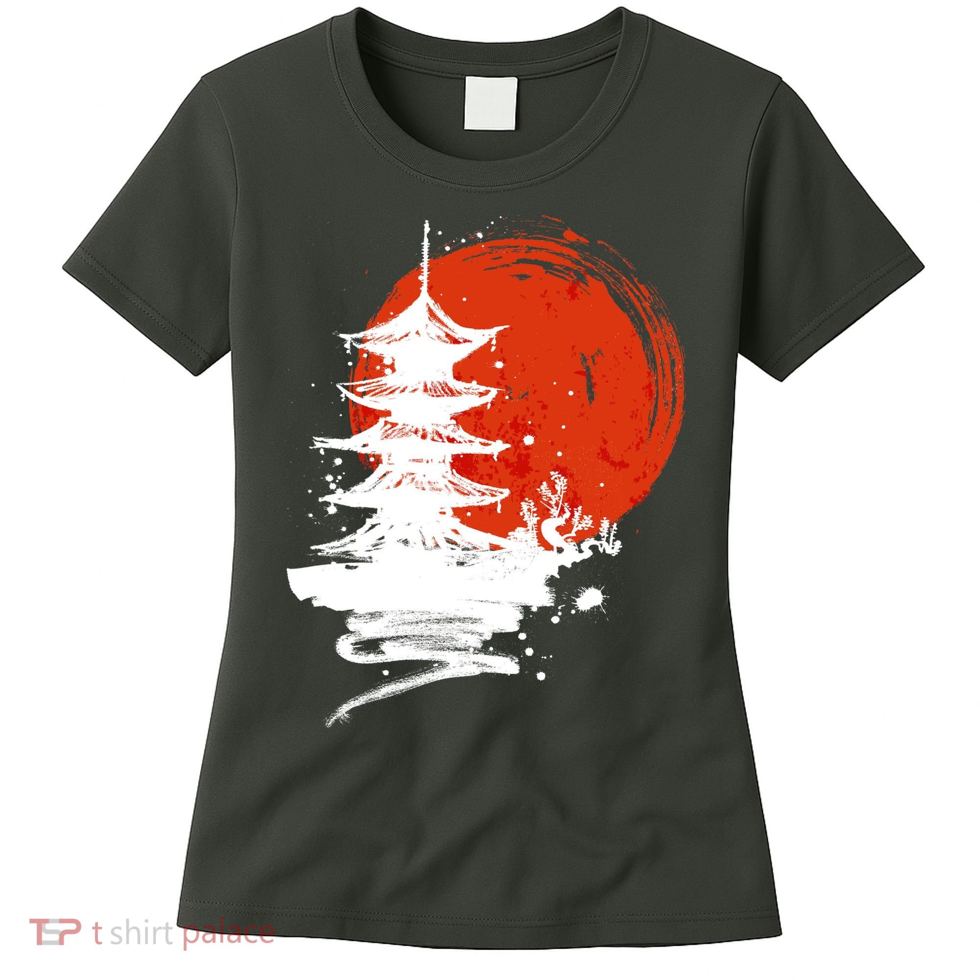 Japanese Red Moon Women's T-Shirt