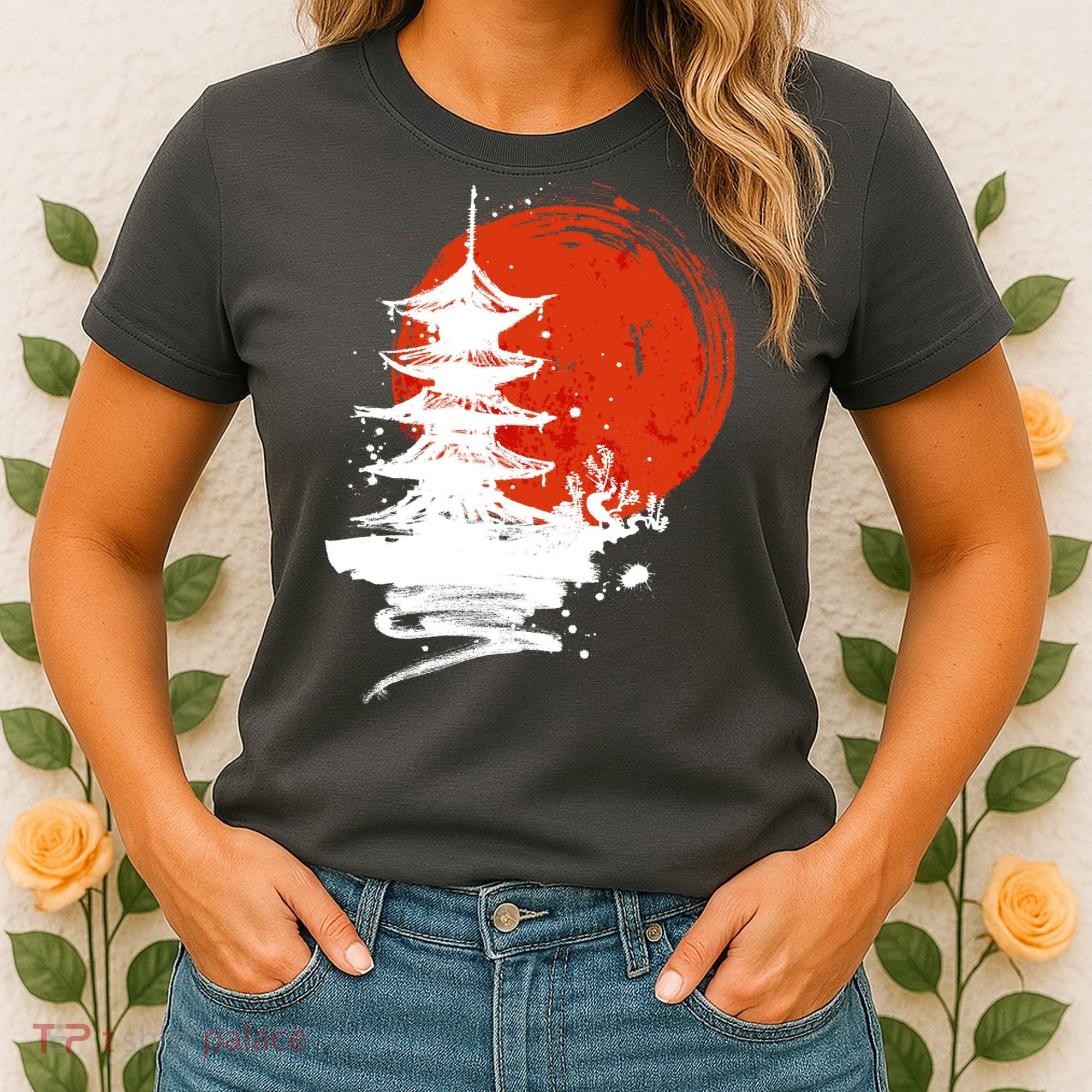 Japanese Red Moon Women's T-Shirt