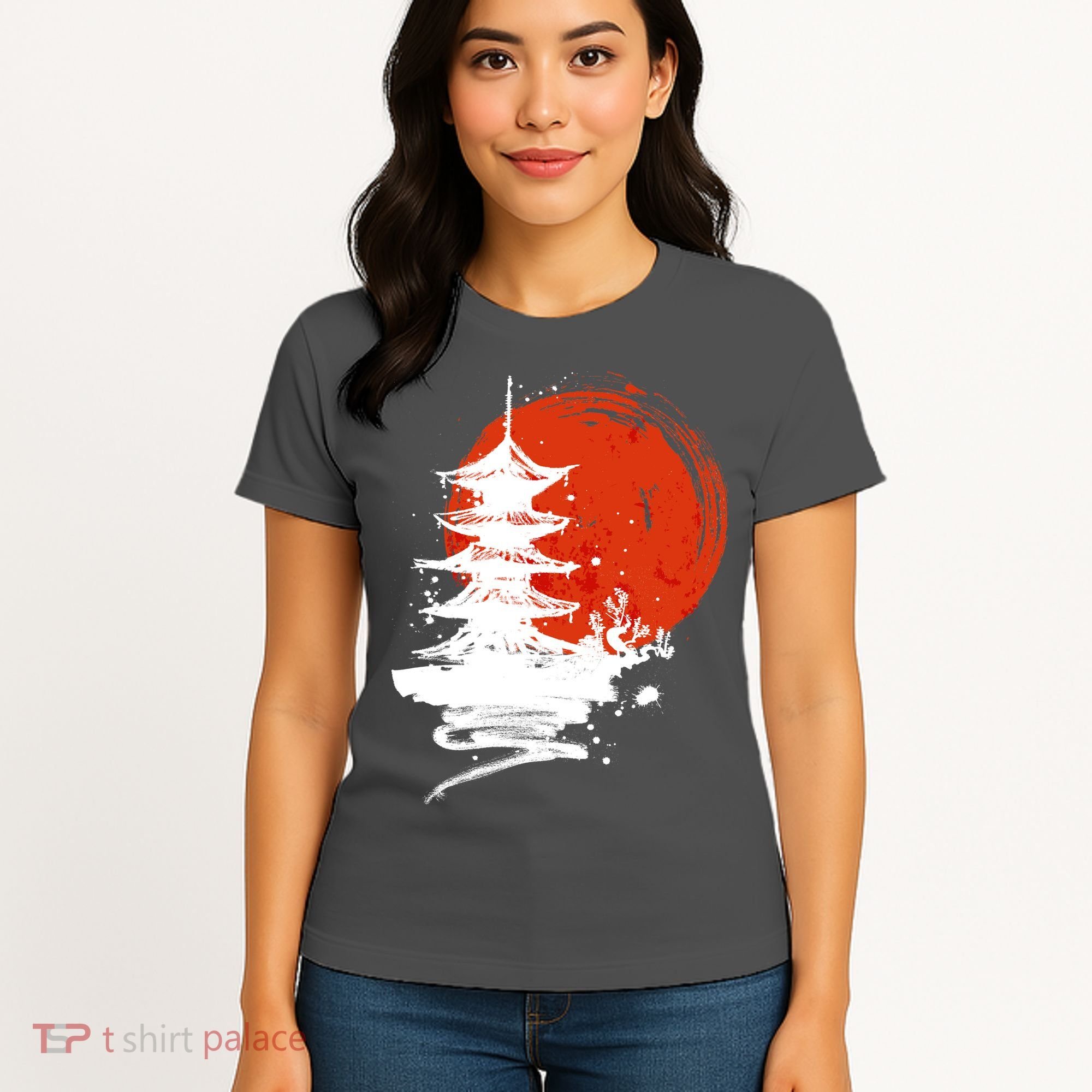 Japanese Red Moon Women's T-Shirt